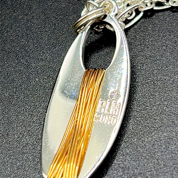 Necklace RLM pendant and triple silver tone VJ chain - Picture 4 of 7
